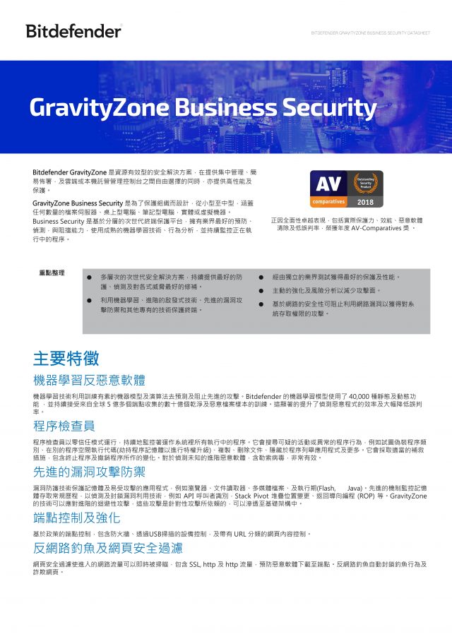 Bitdefender GravityZone Business Security